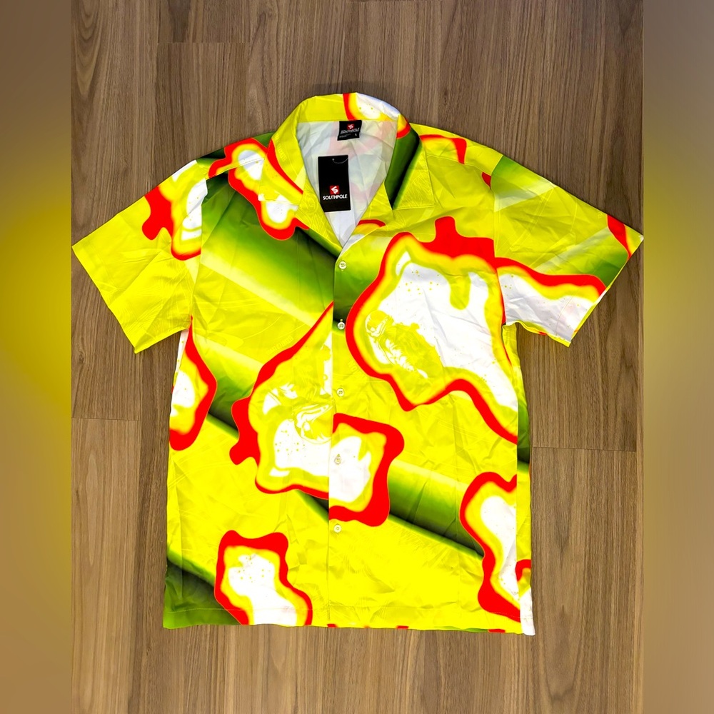 South Pole Men’s Multi-Colored Summer Polo Button Down